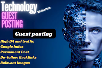 technology niche guest post and link insertion on high quality sites