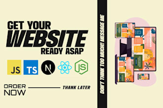 create full stack website react js or next js