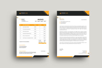 make professional invoice, letterhead, and stationery design