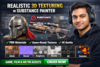 create realistic pbr textures in substance painter for 3d models