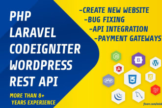 develop and design PHP website or web applications