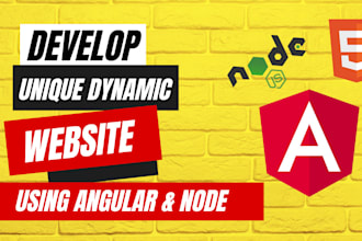 develop unique dynamic angular node website