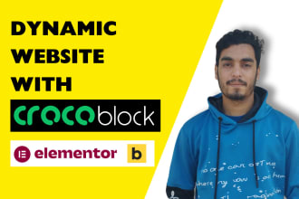 create dynamic wordpress website with crocoblock, elementor, bricks builder