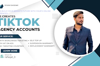 create tiktok ads agency account and ads manager