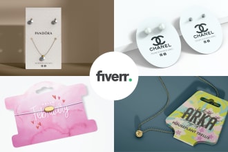 design personalized earring and necklace card
