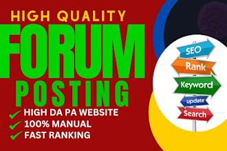 do qualityfull forum posting dofollow off page SEO backlinks