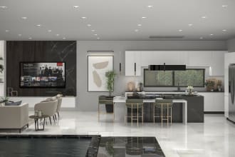 design your kitchen from 2d to realistic 3ds