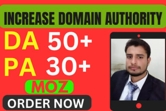 increase authority moz da,pa increase moz da 50 plus fast