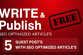 write and publish SEO optimized article on high da sites