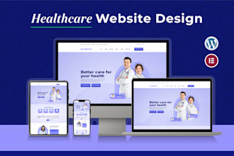 design healthcare website for medical, clinic, doctor, hospital and dental