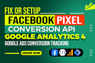 setup google analytics 4 facebook pixel conversion API gads conversion tracking