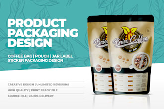do coffee bag, label, pouch and packaging design