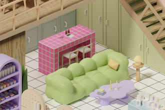 create mid poly stylized models