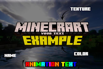 make your minecraft logo and intro