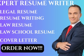write a professional attorney resume, law resume and cover letter