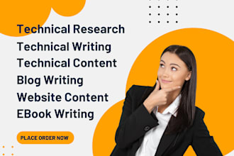 create technical and website content and blog writing