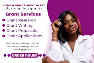 professionally do grant research, grant proposal writing