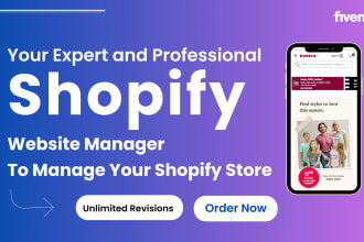 create a modern clothing and fashion shopify store or website