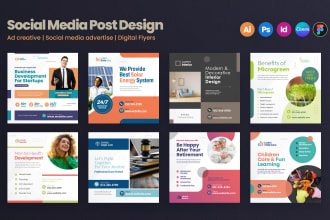 design social media post, digital flyer, web banner and custom social advert