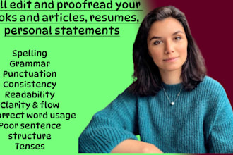 check your grammar and spelling and proofread and edit your writing