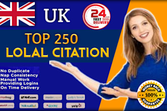do top 250 uk local listing citations for business listing submission