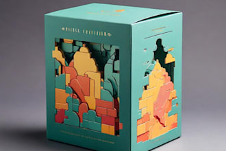 create a pixel perfect packaging box design with die cut