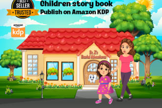 do children story book illustration for amazon kdp publishing amazon