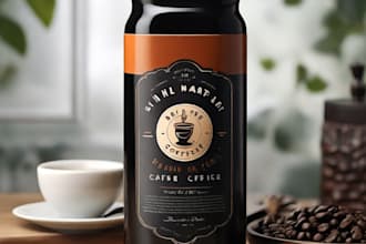 do coffee label, coffee packaging, and product label design