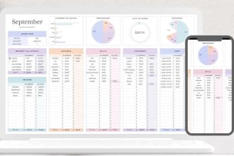create custom budget planner, wedding planner sheet for you