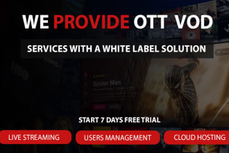 provide ott vod white label platform with live streaming