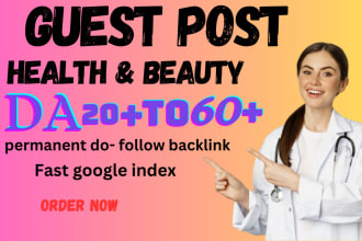 do health and beauty guest post high authority backlink
