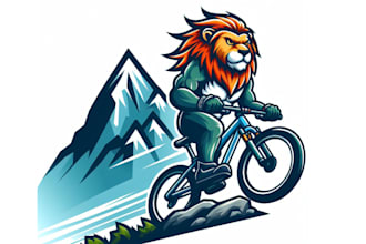 creative modern mount bike mascot logo design for you