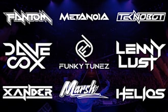 do modern music, band, edm, producer, dj logo design
