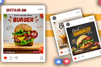 design restaurant creative social media posts