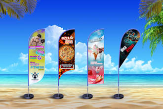 design creative and unique custom feather flags