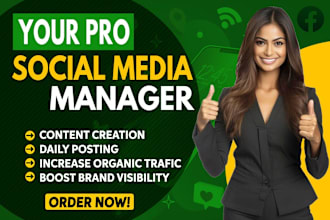 be your social media marketing manager and content creator