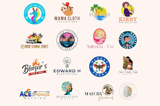 design versatile beach, trip, hotel and travel logo