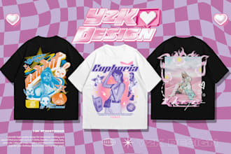 create vintage y2k grunge clothing design for your brand