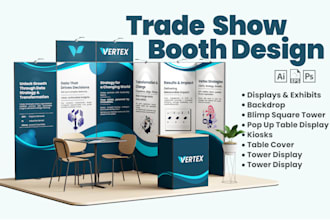 design trade show booth and backdrop for your exhibition