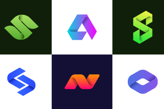 rapidly craft modern colorful gradient logo for your brand