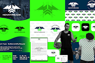 design a minimalist custom logo and brand identity guideline