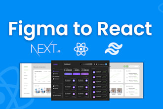 convert figma to react website or figma to next js, tailwind , material ui