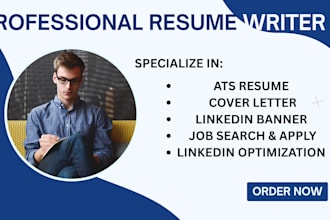 deliver you professional resume, cover letter, linkedin services