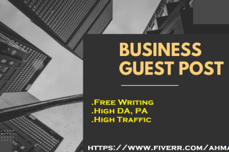 write and publish business guest posts service, backlinks finance guest post