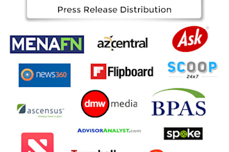 write and distribute press releases upto 140 media outlets