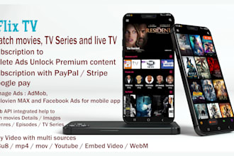 customize, setup, and reskin flix app and webflix