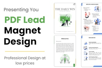 design pdf lead magnet, guides, workbooks etc