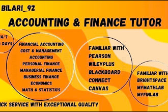 help you in accounting and finance tutoring