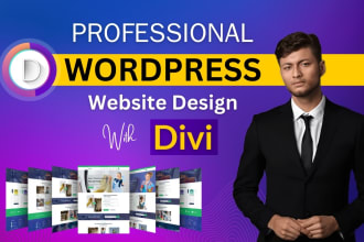 create dynamic elegant wordpress website with divi theme and divi builder