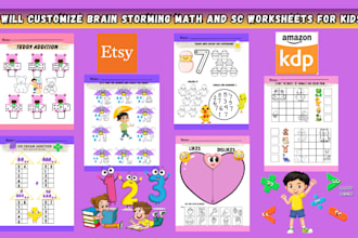 customise preschool maths and eng  puzzle worksheets for etsy and amazon